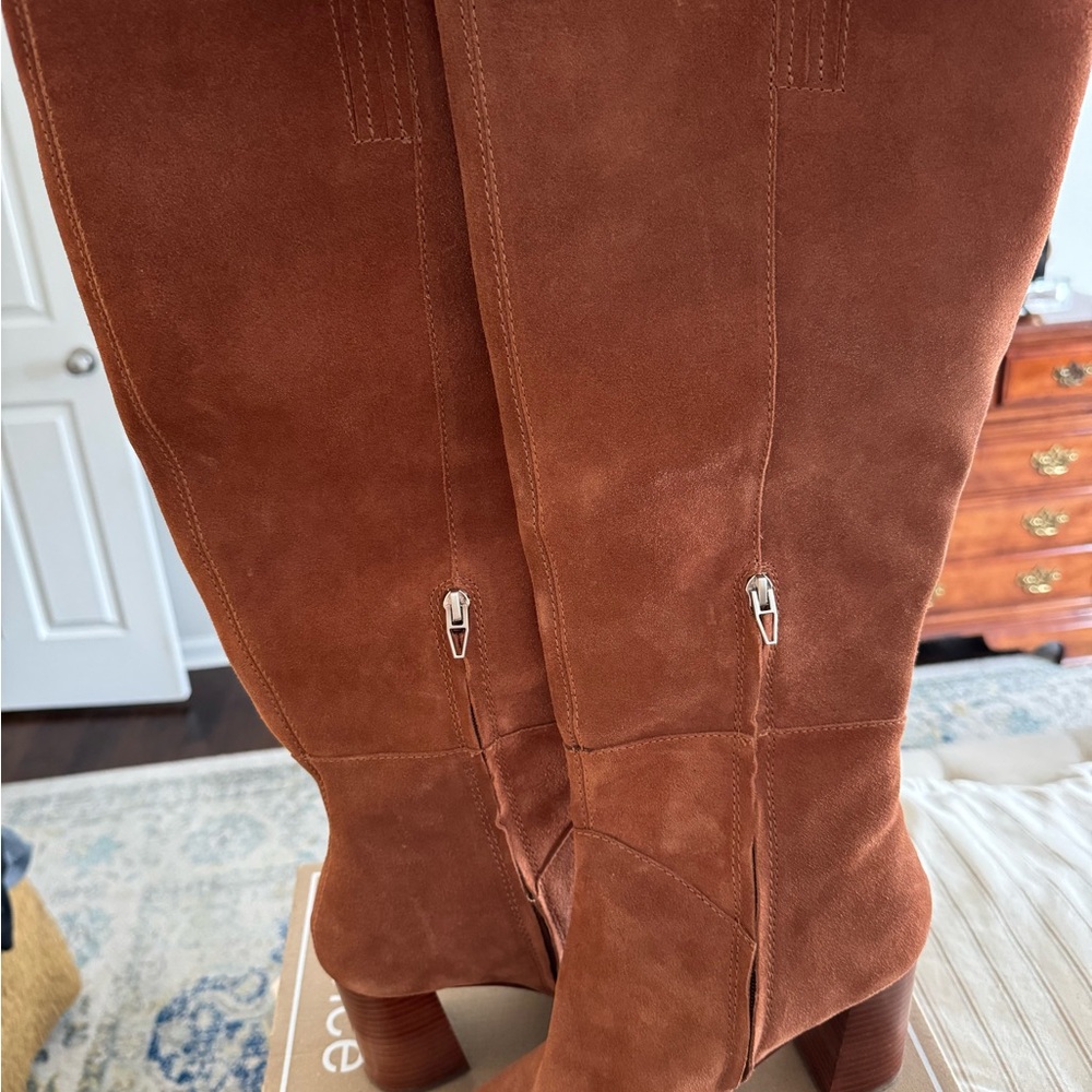 Dolce Vita Chestnut Suede Heeled Boots